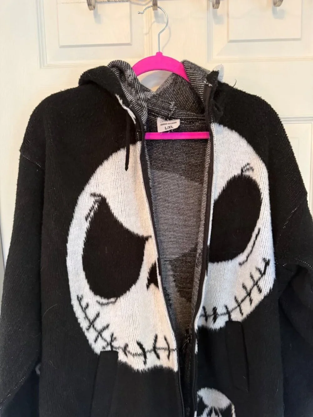 TEJIDOS RUMINAHUI Jack Skellington Nightmare Before Christmas Wool Sweater L/XL - Picture 2 of 9